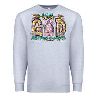 Heather Grey With God All Things Are Possible Easter Day Premium Sweatshirt - CowhideDigitalArt