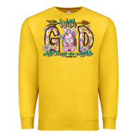 Lemon With God All Things Are Possible Easter Day Premium Sweatshirt - CowhideDigitalArt