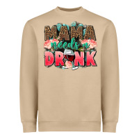Mushroom Mama needs a drink mothers day Heavyweight Sweatshirt - CowGirlArtShop