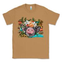 Toasted Coconut baby pig with floral and western background Classic Tee - BarkalooDesign