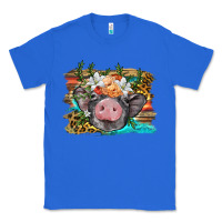 True Royal baby pig with floral and western background Classic Tee - BarkalooDesign