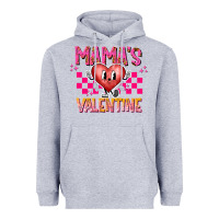 Heather Grey Mamas Valentine Heavyweight Hoodie - CowhideDigitalArt