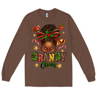 Chestnut granny claus afro messy bun Long Sleeve Tee - texasbilliewilder