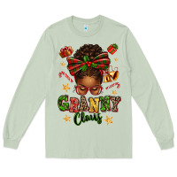 Matcha granny claus afro messy bun Long Sleeve Tee - texasbilliewilder