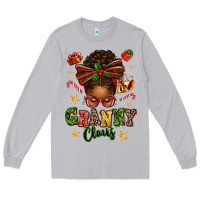 Moon Dust granny claus afro messy bun Long Sleeve Tee - texasbilliewilder