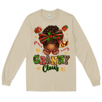 Mushroom granny claus afro messy bun Long Sleeve Tee - texasbilliewilder