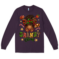 Plum granny claus afro messy bun Long Sleeve Tee - texasbilliewilder