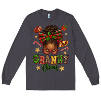 Smoke granny claus afro messy bun Long Sleeve Tee - texasbilliewilder