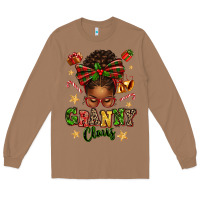 Toasted Coconut granny claus afro messy bun Long Sleeve Tee - texasbilliewilder