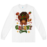 White granny claus afro messy bun Long Sleeve Tee - texasbilliewilder