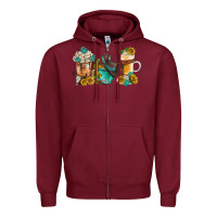 Burgundy western coffee cups with sunflower and gemstone bbs Zipper Hoodie - BundleAndBundleShop