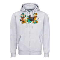 Heather Grey western coffee cups with sunflower and gemstone bbs Zipper Hoodie - BundleAndBundleShop