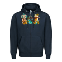 Navy western coffee cups with sunflower and gemstone bbs Zipper Hoodie - BundleAndBundleShop