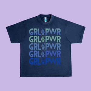 Girl Power Peace Urban Heavy Tee Designed By Bettercallsaul