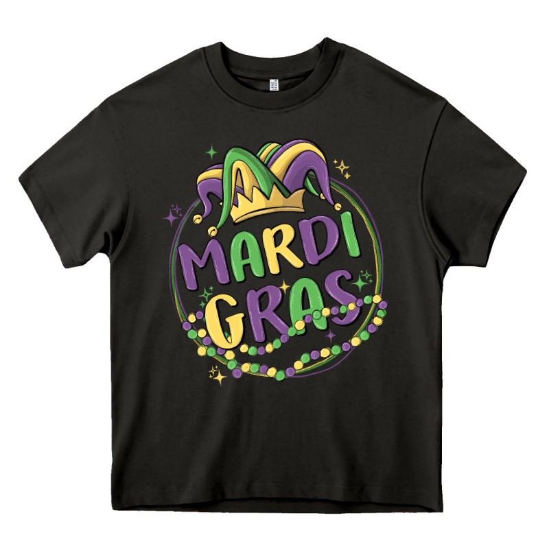 Mardi Gras Heavy Core Tee by MaliasSmallBusiness | Teevron