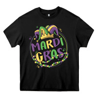 Black mardi gras Heavy Core Tee - MaliasSmallBusiness
