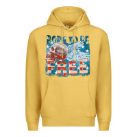 Antique Gold Born to be free Premium Hoodie - FaDigitalArtStudio