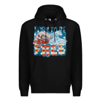 Black Born to be free Premium Hoodie - FaDigitalArtStudio