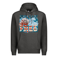 Charcoal Heather Born to be free Premium Hoodie - FaDigitalArtStudio