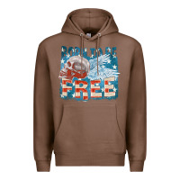 Chestnut Born to be free Premium Hoodie - FaDigitalArtStudio