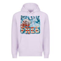 Lilac Born to be free Premium Hoodie - FaDigitalArtStudio