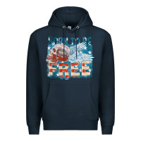 Navy Born to be free Premium Hoodie - FaDigitalArtStudio