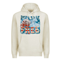 Oatmeal Heather Born to be free Premium Hoodie - FaDigitalArtStudio