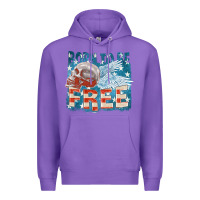 Purple Born to be free Premium Hoodie - FaDigitalArtStudio