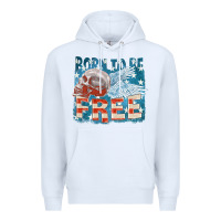 White Born to be free Premium Hoodie - FaDigitalArtStudio