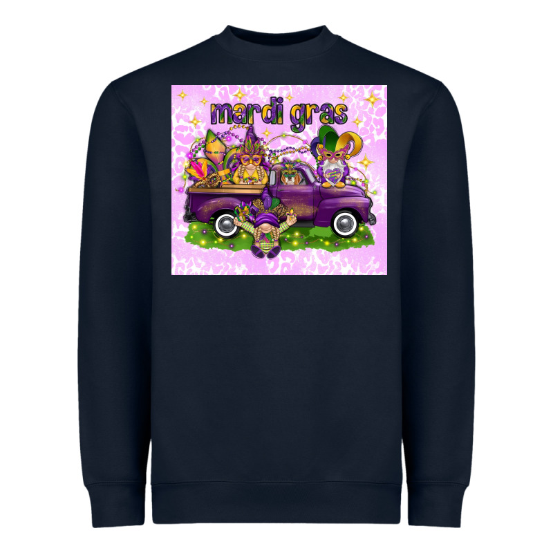 Mardi Gras With Gnomies Tumbler Heavyweight Sweatshirt by HowdyJamesFarm | Teevron