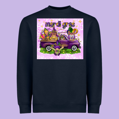 Mardi Gras With Gnomies Tumbler Heavyweight Sweatshirt Designed By Howdyjamesfarm