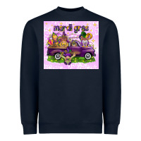 Navy Mardi Gras with gnomies tumbler Heavyweight Sweatshirt - HowdyJamesFarm