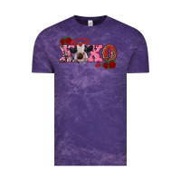 Cloud Purple xoxo calf Vintage Tee - RanaPortraitStore