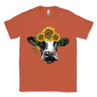 Copper holstein cow with sunflower Classic Tee - BarkalooDesign