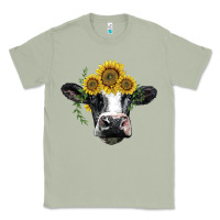Matcha holstein cow with sunflower Classic Tee - BarkalooDesign