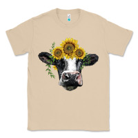 Mushroom holstein cow with sunflower Classic Tee - BarkalooDesign