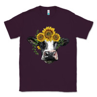 Plum holstein cow with sunflower Classic Tee - BarkalooDesign