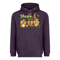 Plum Happy Easter Heavyweight Hoodie - LillyAllenDesigns