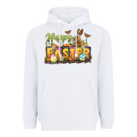 White Happy Easter Heavyweight Hoodie - LillyAllenDesigns
