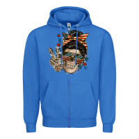 True Royal American Mother skull Mother's Day Zipper Hoodie - FaDigitalArtStudio