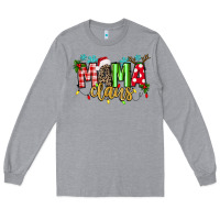 Heather Grey mama claus Long Sleeve Tee - texasbilliewilder