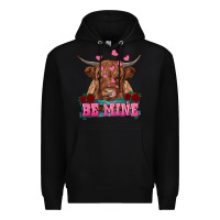 Black be mine highland cow Premium Hoodie - RanaPortraitStore