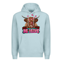 Blue Mist be mine highland cow Premium Hoodie - RanaPortraitStore