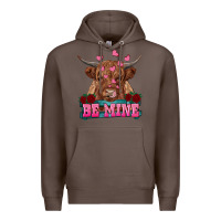 Coffee be mine highland cow Premium Hoodie - RanaPortraitStore