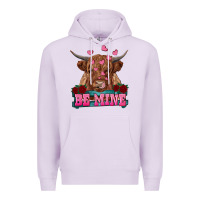 Lilac be mine highland cow Premium Hoodie - RanaPortraitStore