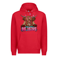 Red be mine highland cow Premium Hoodie - RanaPortraitStore