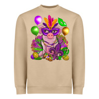 Mushroom Mardi Gras Pig Heavyweight Sweatshirt - HowdyJamesFarm
