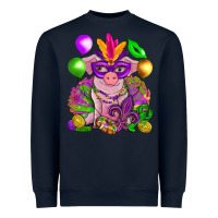 Navy Mardi Gras Pig Heavyweight Sweatshirt - HowdyJamesFarm