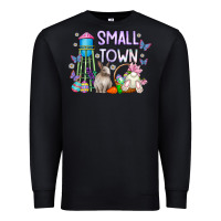 Black Small Town Easter Day Premium Sweatshirt - CowhideDigitalArt