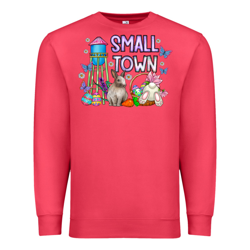 Small Town Easter Day Premium Sweatshirt by CowhideDigitalArt | Teevron